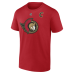 Ottawa Senators Brady Tkachuk Fanatics Red Captains Patch Authentic Stack Name & Number T-Shirt