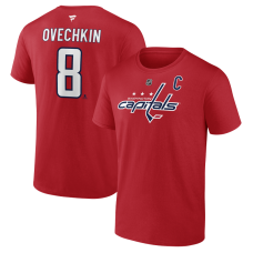 Washington Capitals Alexander Ovechkin Fanatics Red Authentic Stack Name & Number T-Shirt