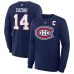 Montreal Canadiens Nick Suzuki Fanatics Navy Authentic Stack Long Sleeve Name & Number T-Shirt Montreal Canadiens Nick Suzuki Fanatics Navy Authentic Stack Long Sleeve Name & Number T-Shirt