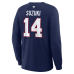 Montreal Canadiens Nick Suzuki Fanatics Navy Authentic Stack Long Sleeve Name & Number T-Shirt