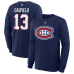 Montreal Canadiens Cole Caufield Fanatics Navy Authentic Stack Long Sleeve Name & Number T-Shirt Montreal Canadiens Cole Caufield Fanatics Navy Authentic Stack Long Sleeve Name & Number T-Shirt