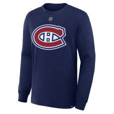 Montreal Canadiens Cole Caufield Fanatics Navy Authentic Stack Long Sleeve Name & Number T-Shirt Montreal Canadiens Cole Caufield Fanatics Navy Authentic Stack Long Sleeve Name & Number T-Shirt