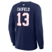 Montreal Canadiens Cole Caufield Fanatics Navy Authentic Stack Long Sleeve Name & Number T-Shirt