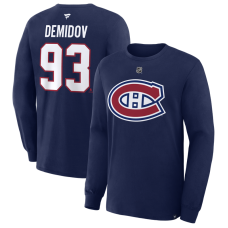 Montreal Canadiens Ivan Demidov Fanatics Navy Authentic Stack Long Sleeve Name & Number T-Shirt Montreal Canadiens Ivan Demidov Fanatics Navy Authentic Stack Long Sleeve Name & Number T-Shirt