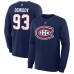 Montreal Canadiens Ivan Demidov Fanatics Navy Authentic Stack Long Sleeve Name & Number T-Shirt Montreal Canadiens Ivan Demidov Fanatics Navy Authentic Stack Long Sleeve Name & Number T-Shirt