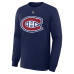 Montreal Canadiens Ivan Demidov Fanatics Navy Authentic Stack Long Sleeve Name & Number T-Shirt