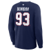 Montreal Canadiens Ivan Demidov Fanatics Navy Authentic Stack Long Sleeve Name & Number T-Shirt