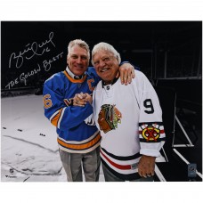Brett Hull St. Louis Blues Autographed Fanatics Authentic 16 x 20 with Bobby Hull Spotlight Photograph with The Golden Brett Inscription