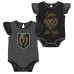 Girls Infant Vegas Golden Knights Black/Gray Two-Pack Training Bodysuit Set
