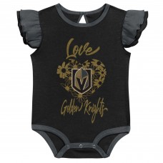 Girls Infant Vegas Golden Knights Black/Gray Two-Pack Training Bodysuit Set