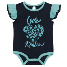 Girls Infant Seattle Kraken Navy/Light Blue Two-Pack Training Bodysuit Set