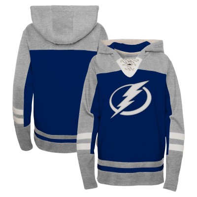 Толстовка Preschool Tampa Bay Lightning Blue Ageless Revisited Lace-Up V-Neck