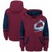 Толстовка на молнии Colorado Avalanche Youth Face Off Color Block - Burgundy