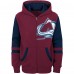 Толстовка на молнии Colorado Avalanche Youth Face Off Color Block - Burgundy
