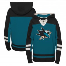 Толстовка San Jose Sharks Youth Ageless Revisited Lace-Up V-Neck - Teal