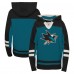 Толстовка San Jose Sharks Youth Ageless Revisited Lace-Up V-Neck - Teal