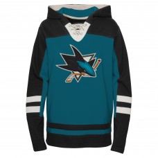 Толстовка San Jose Sharks Youth Ageless Revisited Lace-Up V-Neck - Teal