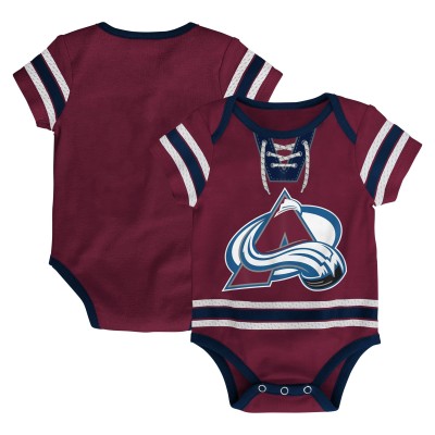 Малышам Colorado Avalanche Burgundy Hockey Jersey Bodysuit