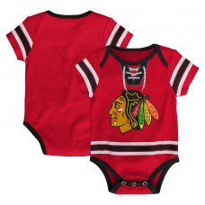 Малышам Chicago Blackhawks Red Hockey Jersey Bodysuit