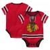 Малышам Chicago Blackhawks Red Hockey Jersey Bodysuit