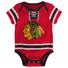 Малышам Chicago Blackhawks Red Hockey Jersey Bodysuit