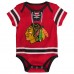 Малышам Chicago Blackhawks Red Hockey Jersey Bodysuit