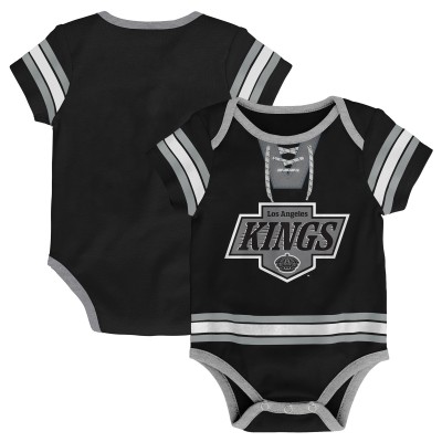 Малышам Los Angeles Kings Black Hockey Jersey Bodysuit