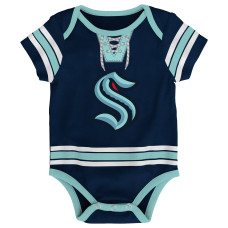 Малышам Seattle Kraken Deep Sea Blue Hockey Jersey Bodysuit