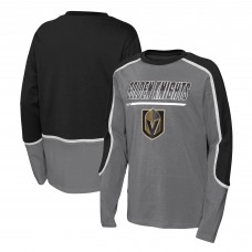 Футболка с длинным рукавом Vegas Golden Knights Youth Pro Assist - Gray/Black