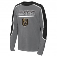 Футболка с длинным рукавом Vegas Golden Knights Youth Pro Assist - Gray/Black
