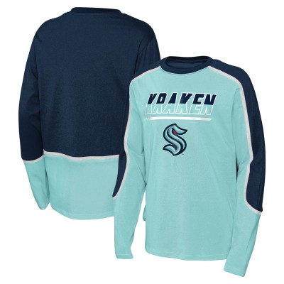 Футболка с длинным рукавом Seattle Kraken Youth Pro Assist - Light Blue/Navy