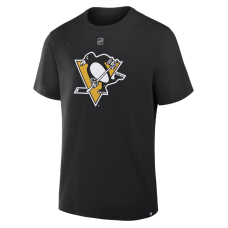 Pittsburgh Penguins Stuart Skinner Fanatics Black Authentic Stack Name & Number T-Shirt