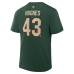 Minnesota Wild Quinn Hughes Fanatics Green Authentic Stack Name & Number T-Shirt
