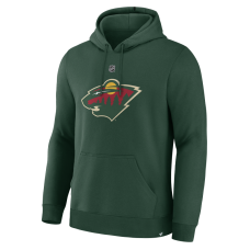 Minnesota Wild Quinn Hughes Fanatics Green Authentic Stack Name & Number Hoodie