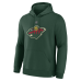 Minnesota Wild Quinn Hughes Fanatics Green Authentic Stack Name & Number Hoodie