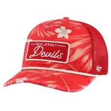 New Jersey Devils 47 Tropicalia Allover Print Trucker Adjustable Hat - Red