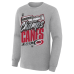 Футболка с длинным рукавом Carolina Hurricanes Fanatics Heather Gray 2026 Stanley Cup Champions Locker Room