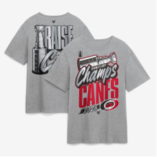 Футболка Carolina Hurricanes Fanatics Gray 2026 Stanley Cup Champions Authentic Locker Room