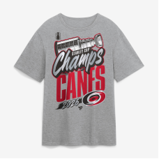 Футболка Carolina Hurricanes Fanatics Gray 2026 Stanley Cup Champions Authentic Locker Room