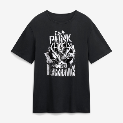 CM Punk x Chicago Blackhawks Fanatics Black T-Shirt