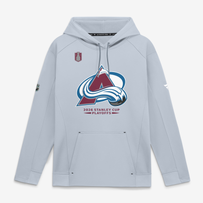 Colorado Avalanche Fanatics Gray 2026 Stanley Cup Playoffs Authentic Pro Rink Fly Fleece Hoodie