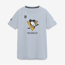 Футболка Pittsburgh Penguins Fanatics Gray 2026 Stanley Cup Playoffs Authentic Pro Rink Performance