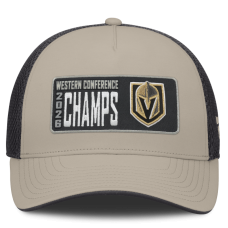 Бейсболка Vegas Golden Knights Fanatics Light Beige/Black 2026 NHL Western Conference Champions Locker Room Trucker