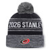 Шапка с помпоном Carolina Hurricanes Fanatics Gray/Black 2026 Stanley Cup Champions Cuffed Шапка с помпоном Carolina Hurricanes Fanatics Gray/Black 2026 Stanley Cup Champions Cuffed