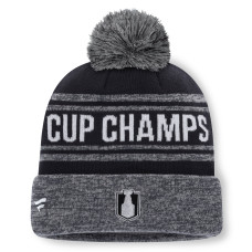 Шапка с помпоном Carolina Hurricanes Fanatics Gray/Black 2026 Stanley Cup Champions Cuffed Шапка с помпоном Carolina Hurricanes Fanatics Gray/Black 2026 Stanley Cup Champions Cuffed