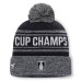 Шапка с помпоном Carolina Hurricanes Fanatics Gray/Black 2026 Stanley Cup Champions Cuffed
