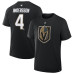Футболка Vegas Golden Knights Rasmus Andersson Fanatics Black Authentic Stack Name & Number