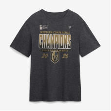 Футболка Vegas Golden Knights Fanatics Heather Charcoal 2026 NHL Western Conference Champions Locker Room Футболка Vegas Golden Knights Fanatics Heather Charcoal 2026 NHL Western Conference Champions Locker Room