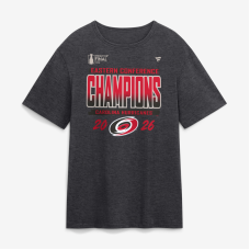 Футболка Carolina Hurricanes Fanatics Heather Charcoal 2026 NHL Eastern Conference Champions Locker Room