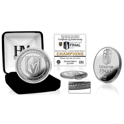 Vegas Golden Knights Highland Mint 2023 Western Conference Champions Silver Mint Coin